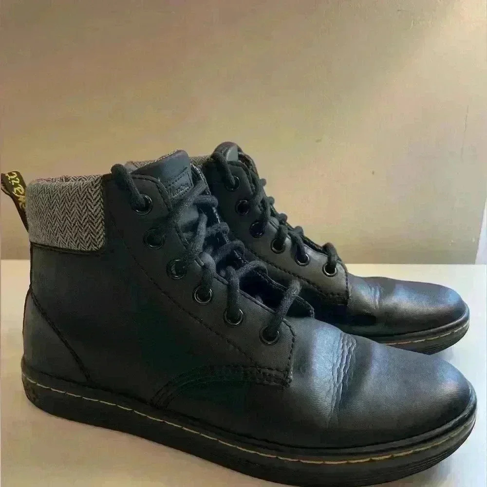 Black Leather Ankle Boots